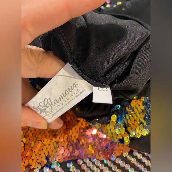 Glamour solo dance costume sequin rhinestoned embellished LC-large - Picture 8 of 9